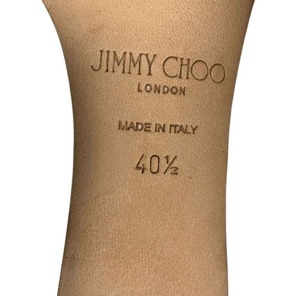 Jimmy Choo Love 85 White Coarse Glitter Heels EU 40.5 Slip On Wedding Pumps - Picture 13 of 13